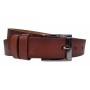 Curea barbati, eleganta, pentru costum, din piele naturala, Maro, 3cm - CK83M